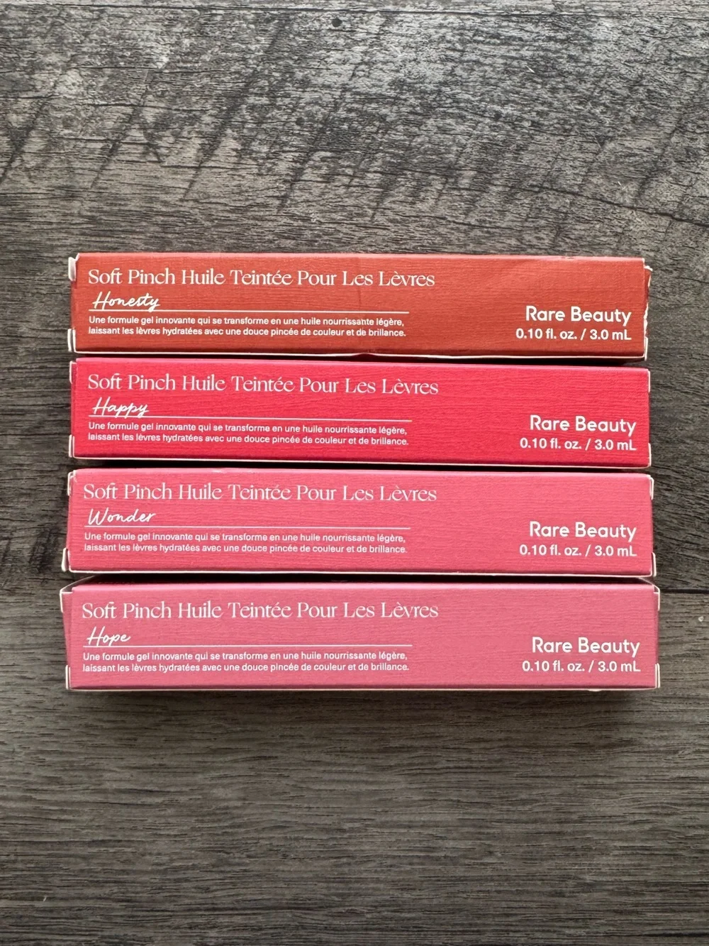 Rare Beauty Soft Pinch Tinted Lip Oil 4-Piece Bundle (NIB)